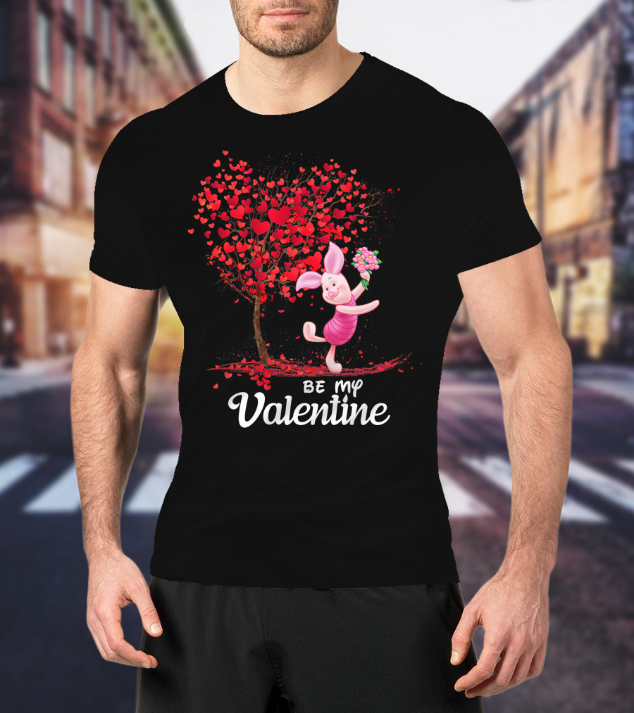 Pidlet Valentine Be My Valentine Red Heart Tree T-Shirt