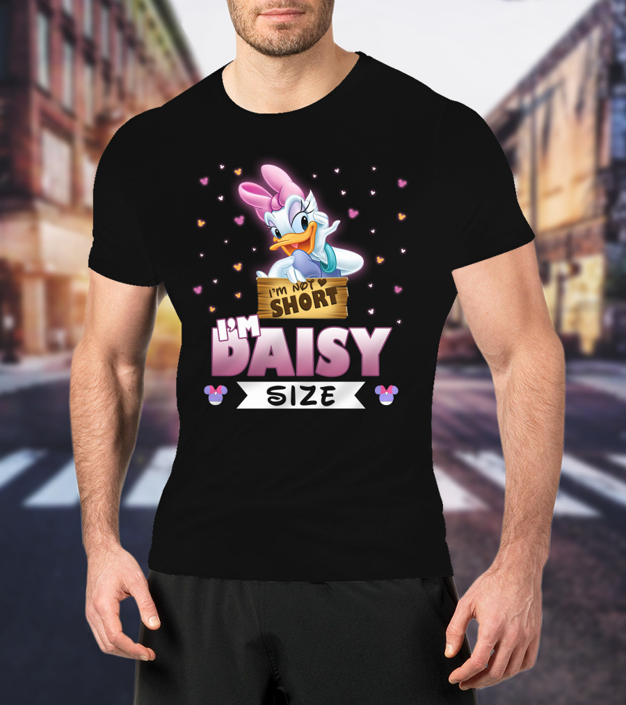 I'M NOT SHORT I'M DAISY SIZE Disney Hearts Bows T-Shirt