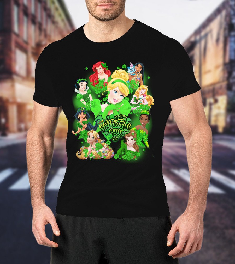Happy St. Patrick's Day Disney Princesses T-Shirt