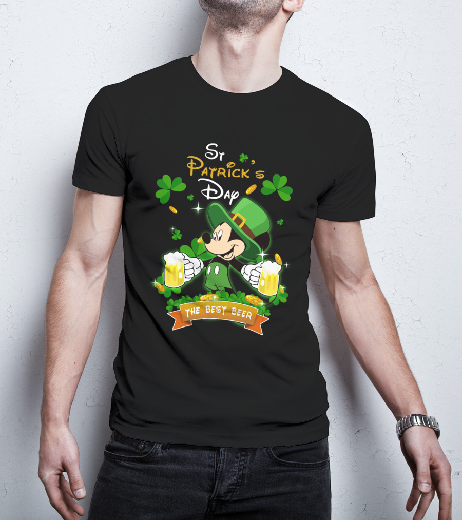 St Patrick's Day Mickey The Best Beer T-Shirt