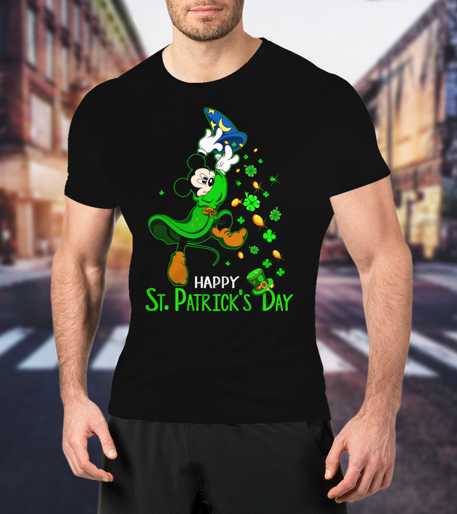 Happy St. Patrick's Day Lucky Clovers Magic Hat T-Shirt
