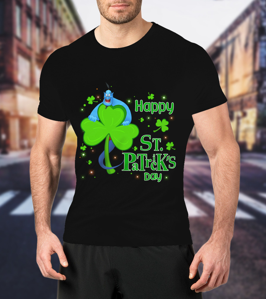 Happy St. Patrick's Day Genie Shamrock T-Shirt