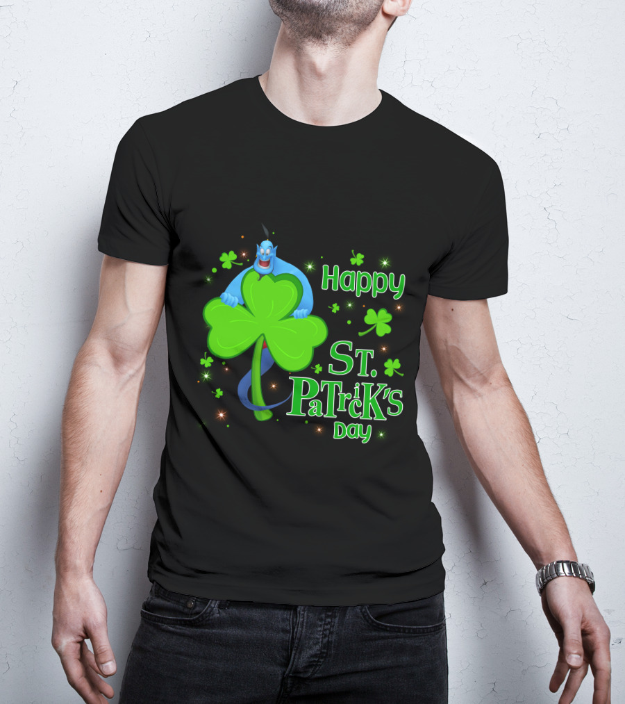 Happy St. Patrick's Day Genie Shamrock T-Shirt