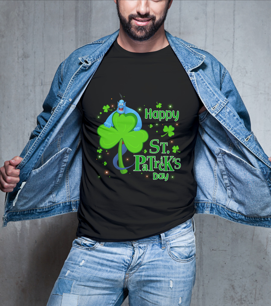 Happy St. Patrick's Day Genie Shamrock T-Shirt