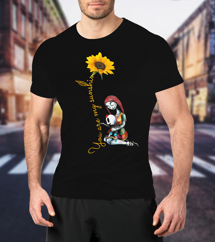 You Are My Sunshine Sunflower With Embracing Couple T-Shirt