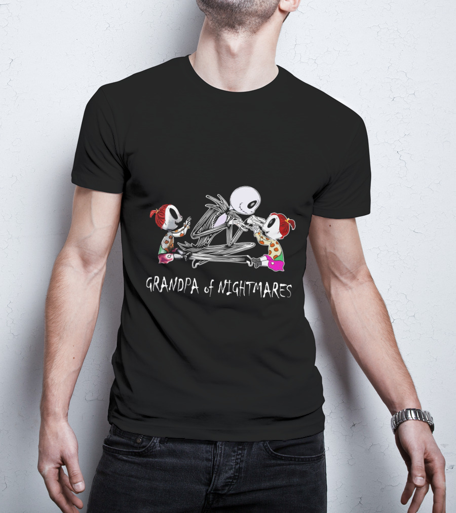 Grandpa Of Nightmares With Two Girls Iconic T-Shirt