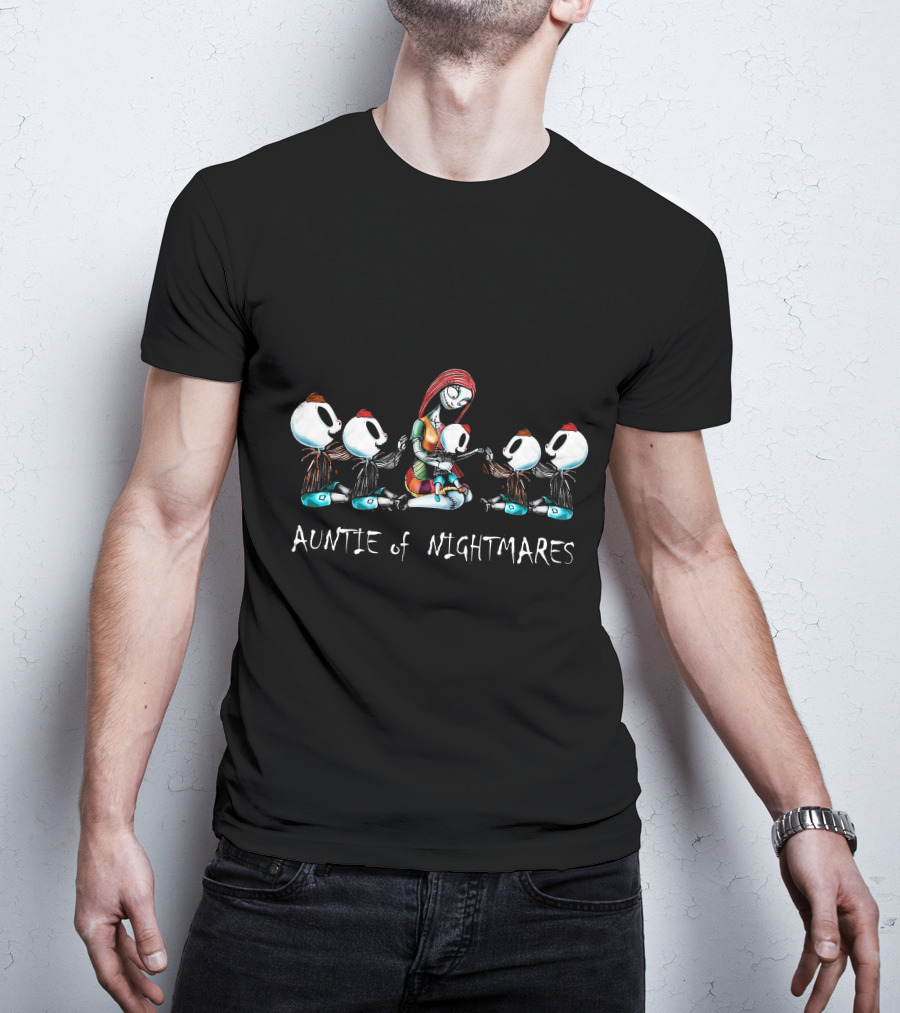 Auntie Of Nightmares Skeleton Boys Gathering T-Shirt