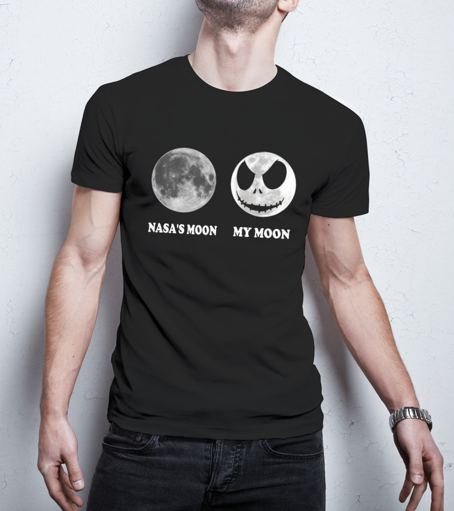 NASA's Moon My Moon Jack Skellington Face T-Shirt