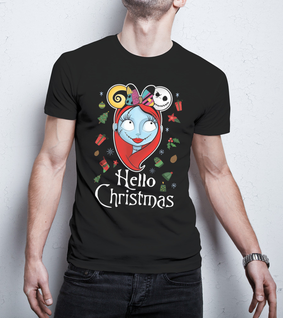 Hello Christmas Nightmare Inspired Sally Jack Skellington Holiday T-Shirt