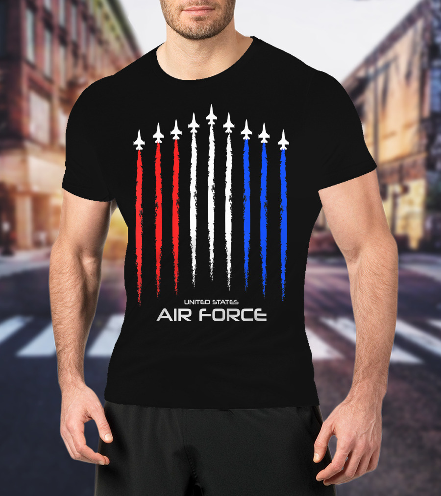 United States Air Force American Flag Jets T-Shirt