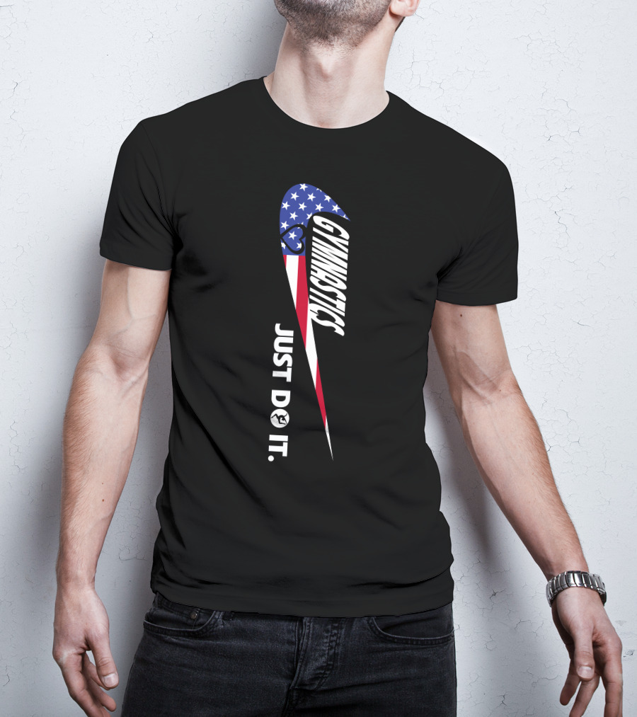 Gymnastics Just Do It American Flag T-Shirt