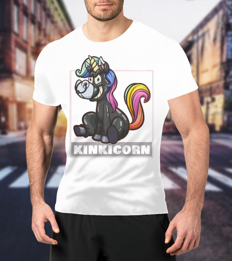 Kinkicorn Watts The Safeword Rainbow Unicorn Character T-Shirt