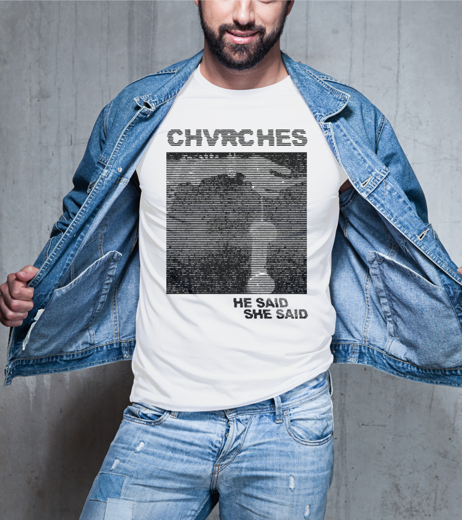 CHVRCHES He Said She Said Striped Visual T-Shirt