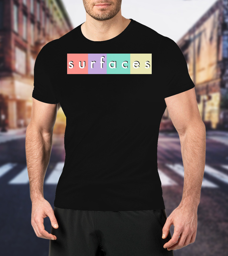 Surfaces Multicolor Text Block T-Shirt