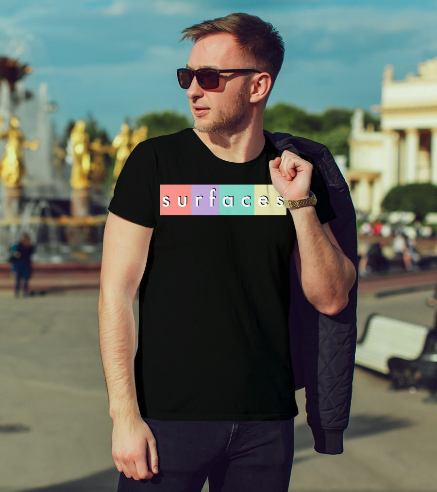Surfaces Multicolor Text Block T-Shirt