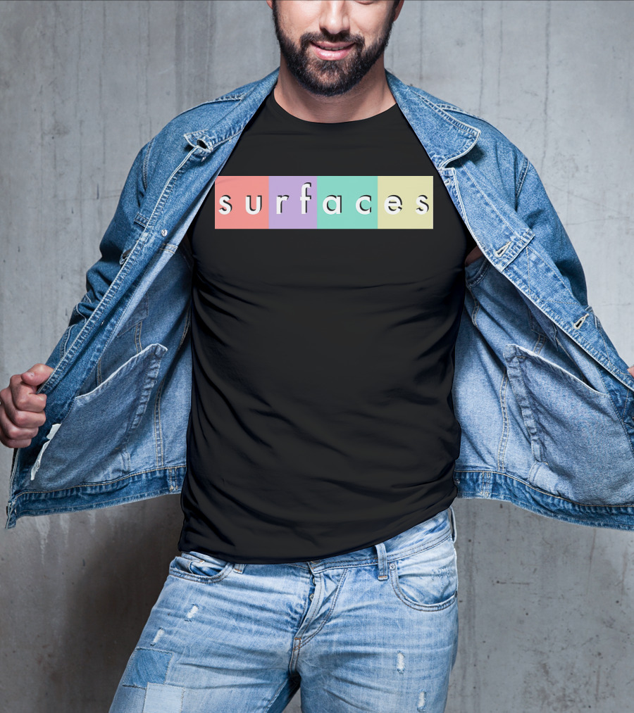 Surfaces Multicolor Text Block T-Shirt