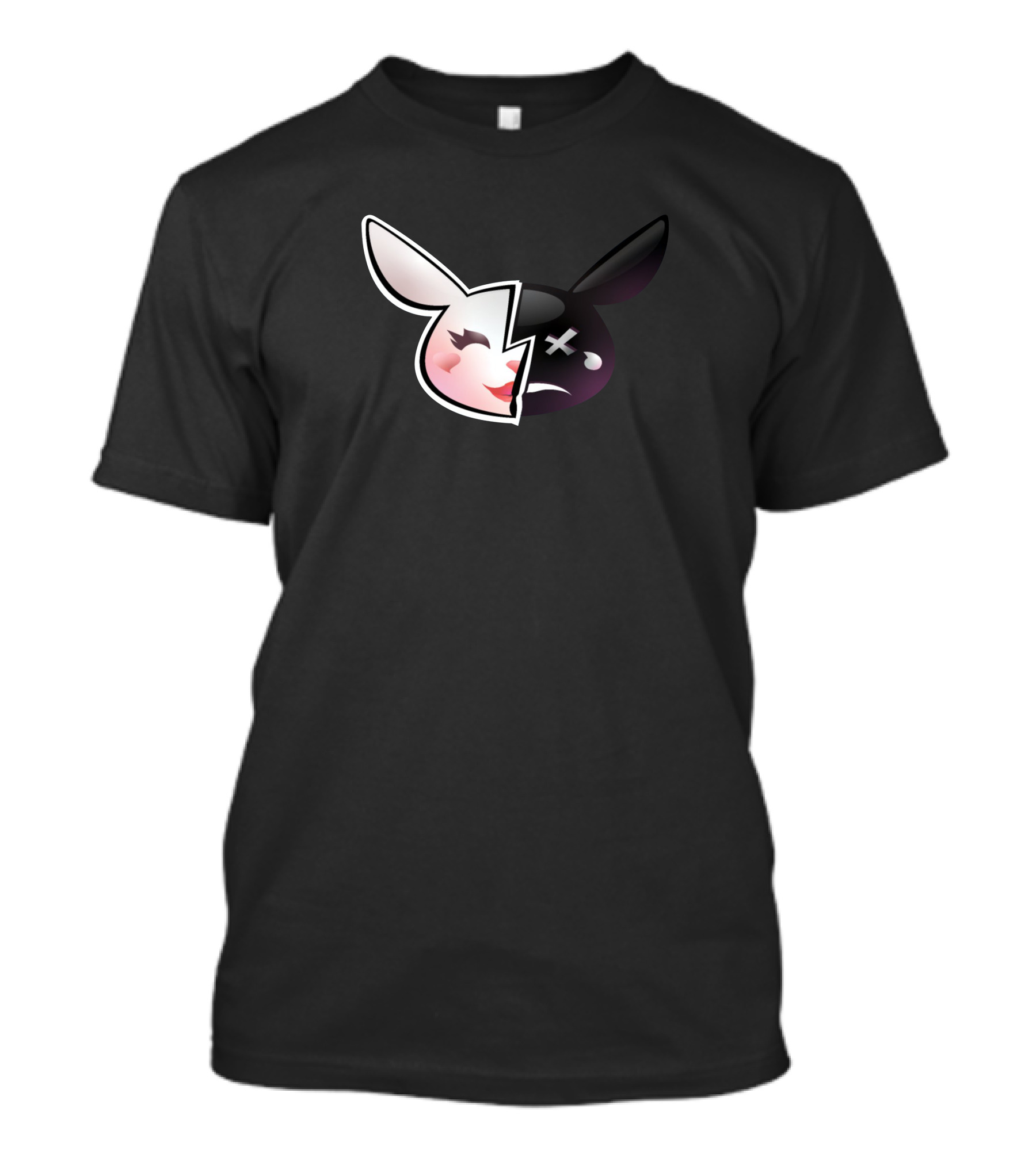 Trisha Paytas Merchandise Happy Sad Bunny Icon Split Face T-Shirt