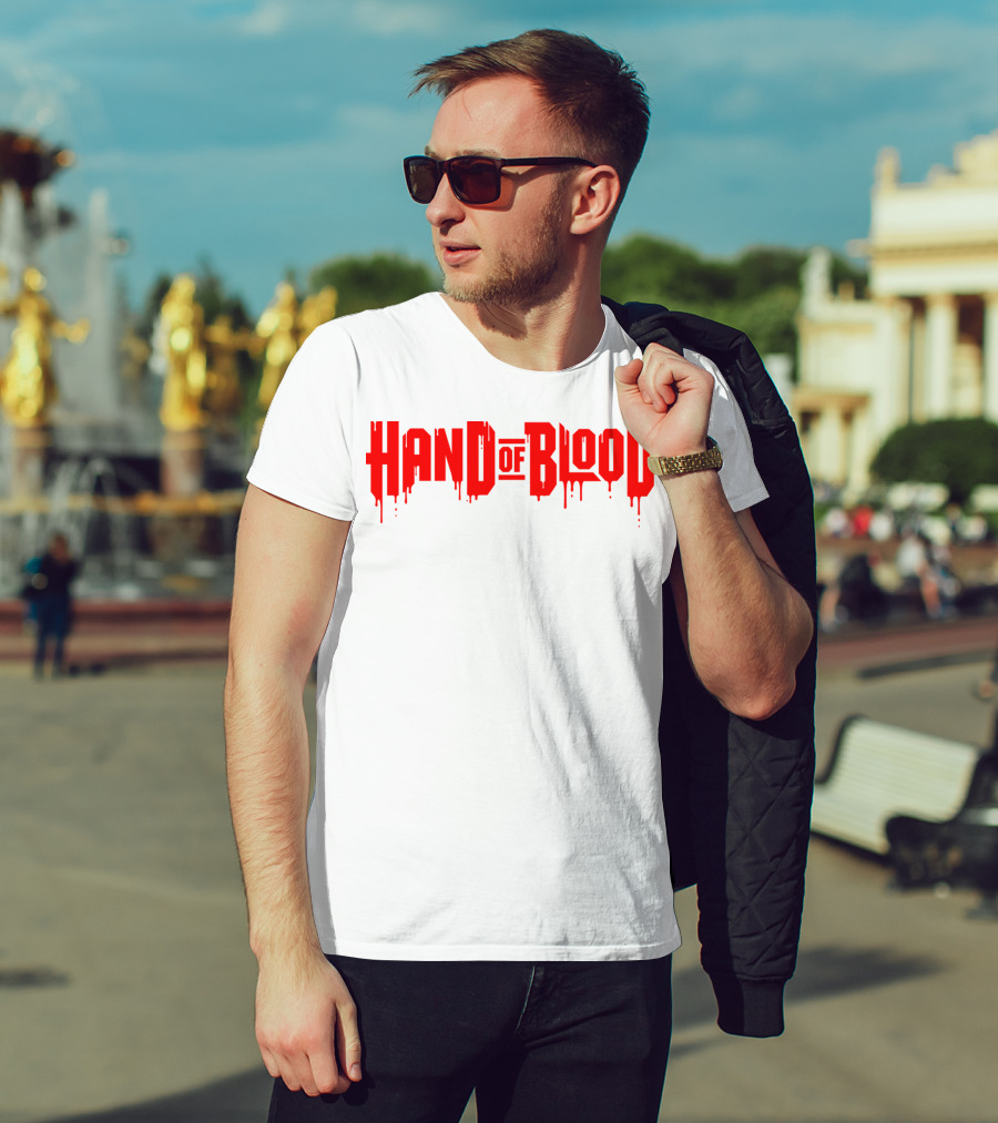 Handofblood Dripping Text T-Shirt