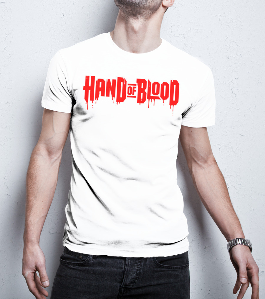 Handofblood Dripping Text T-Shirt
