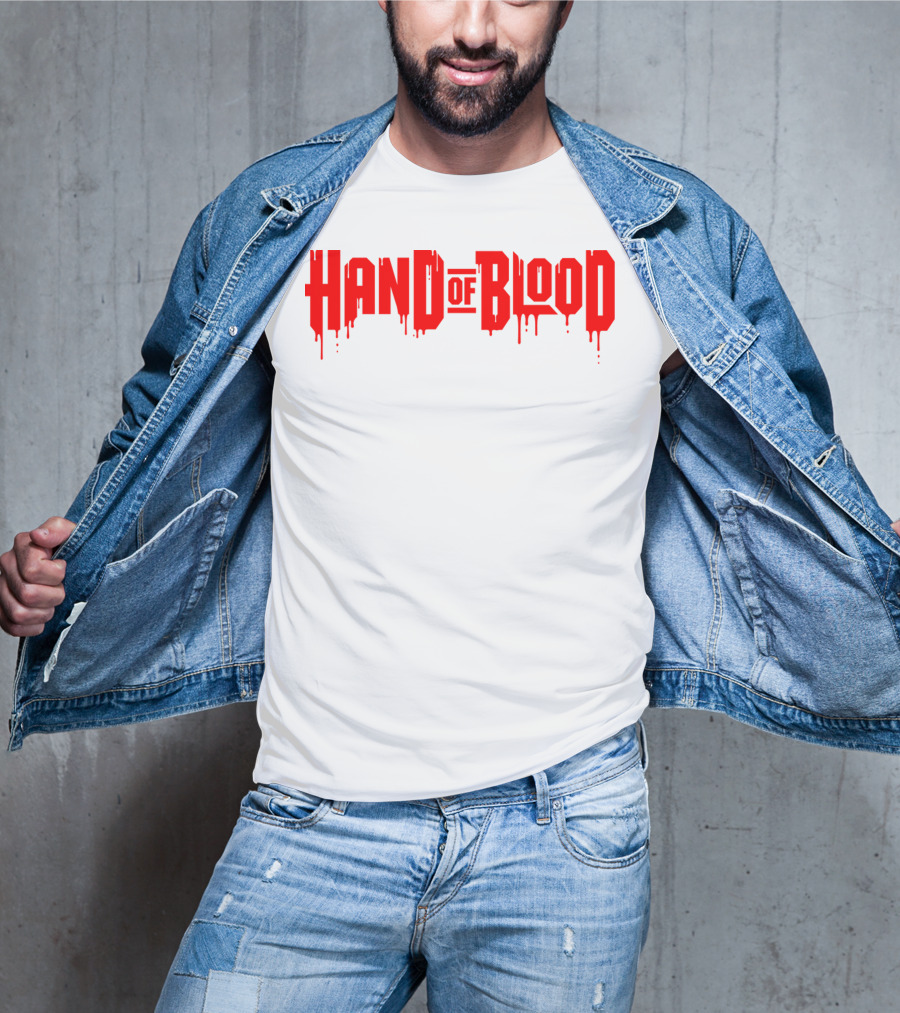 Handofblood Dripping Text T-Shirt