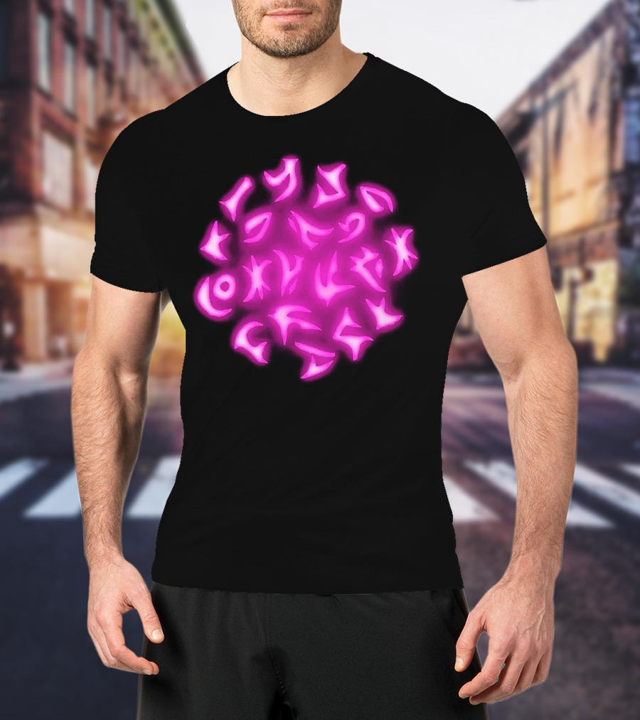 Coldplay Alien Symbols Pink Glowing T-Shirt