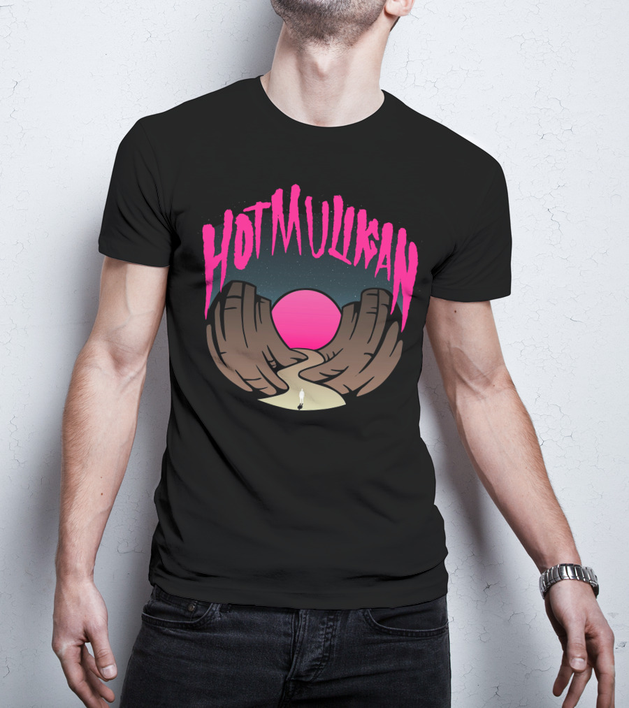 Hot Mulligan Pink Sunset Canyon Pathway T-Shirt