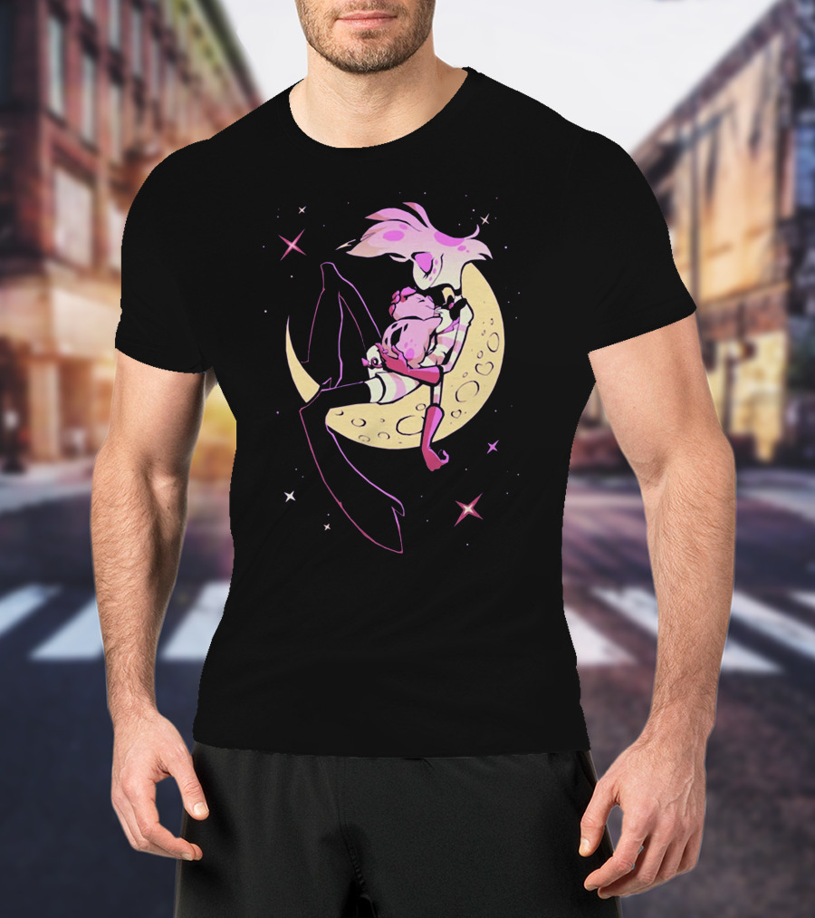 Vivziepop Moon Character Pink Starry Night Merch T-Shirt