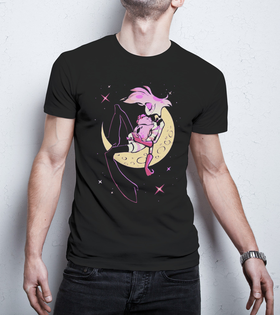 Vivziepop Moon Character Pink Starry Night Merch T-Shirt