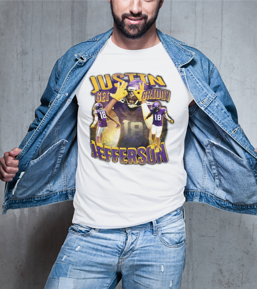 Justin Get Griddy Jefferson 18 T-Shirt