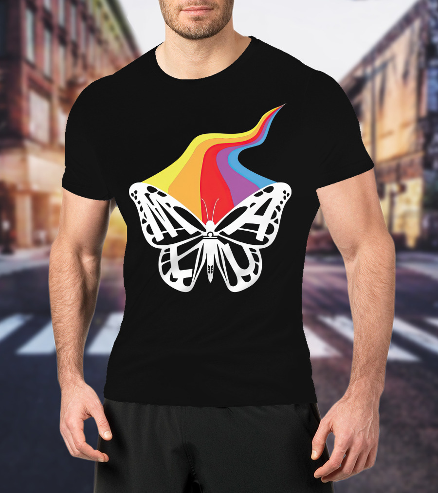 Malu Merch Butterfly Rainbow T-Shirt