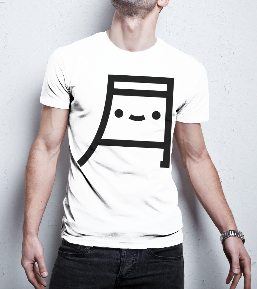 Tsuki Cute Kawaii Moon Face Emoticon Symbol Merch T-Shirt