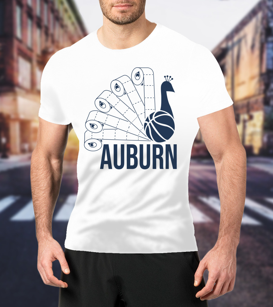 Auburn Peacock Toilet Paper Basketball T-Shirt