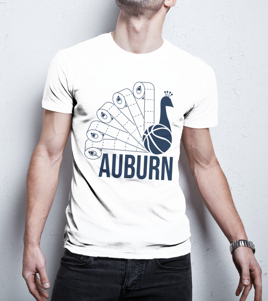 Auburn Peacock Toilet Paper Basketball T-Shirt