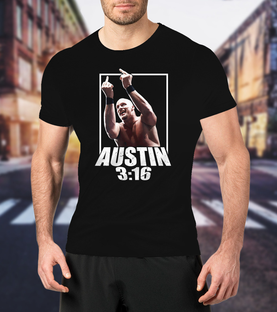 Austin 3:16 Middle Finger Gesture Iconic Wrestling Moment T-Shirt