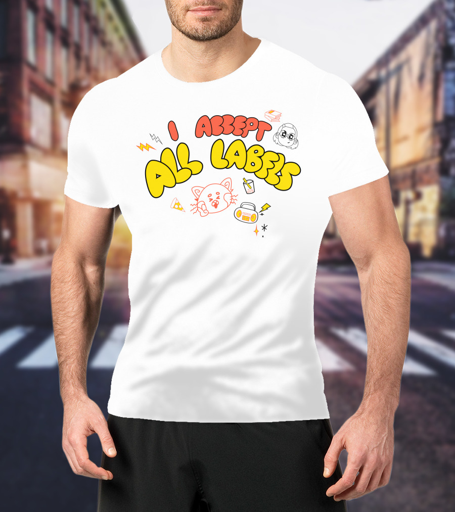 I Accept All Labels Turning Red Merch Pixar T-Shirt