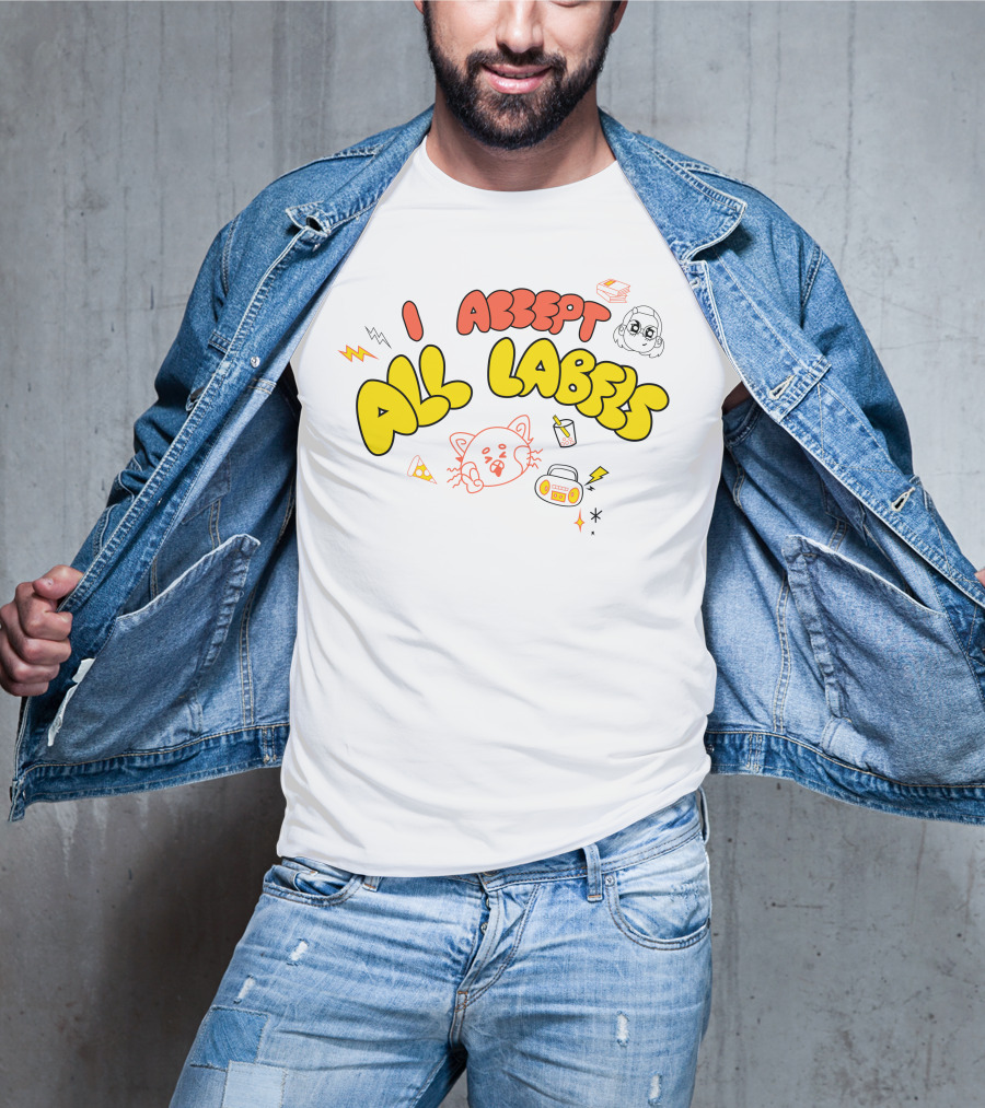 I Accept All Labels Turning Red Merch Pixar T-Shirt