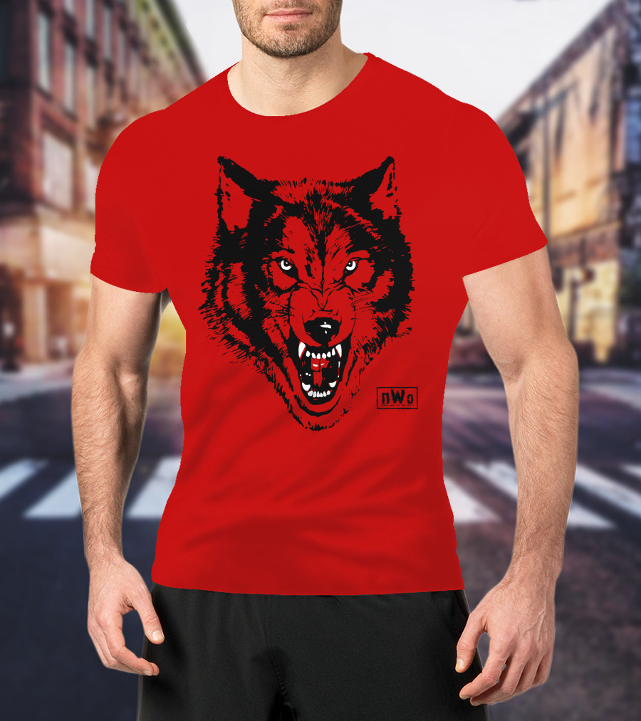 Nwo Wolfpac Red Wolf Head T-Shirt
