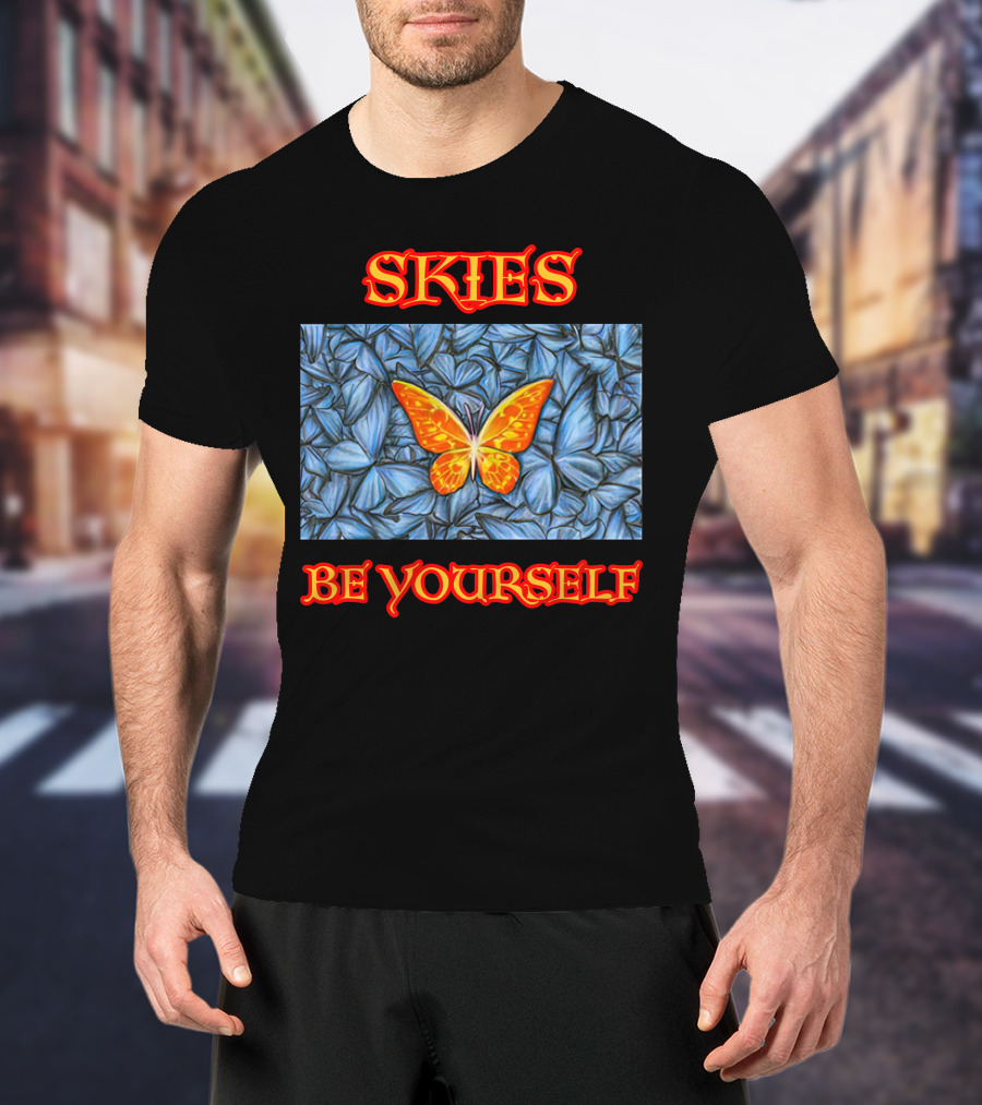 Skies Be Yourself Butterfly Blue And Orange Lil Skies Merch T-Shirt