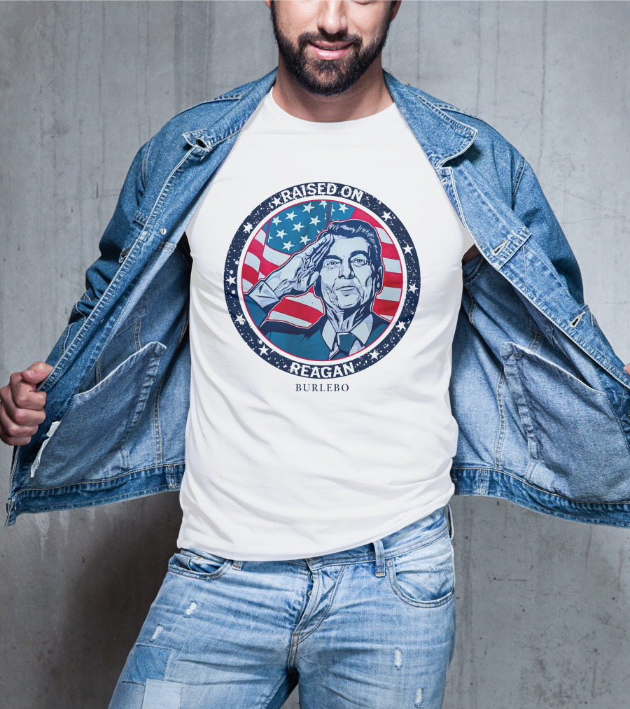 Raised On Reagan American Patriot Burlebo T-Shirt
