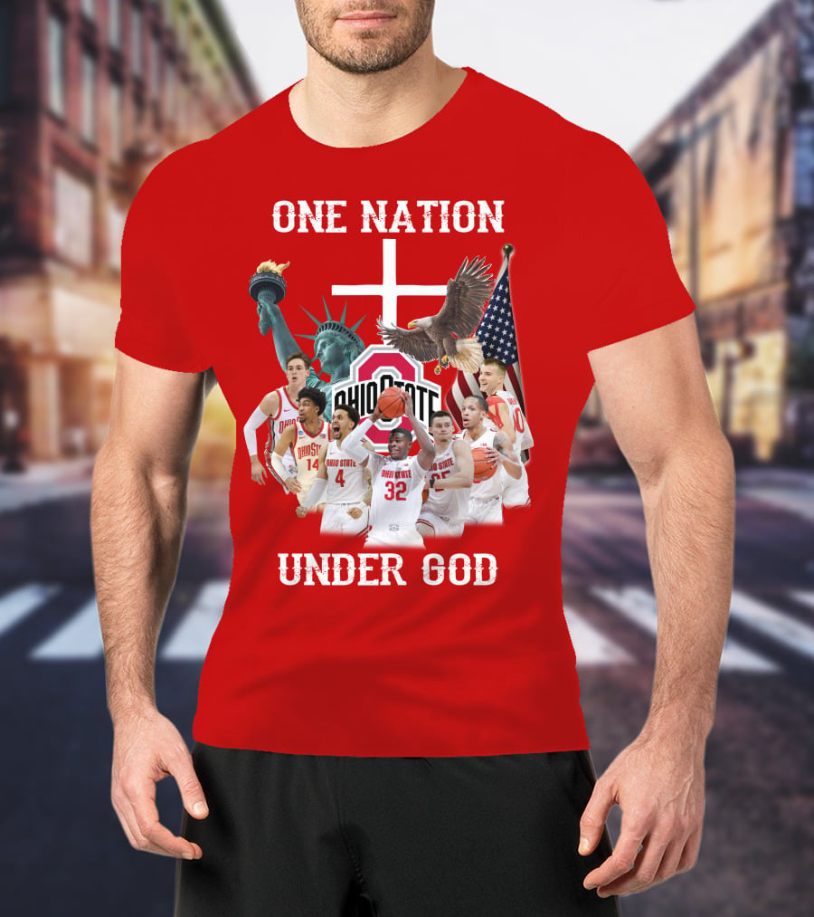 Ohio State Basketball One Nation Under God T-Shirt