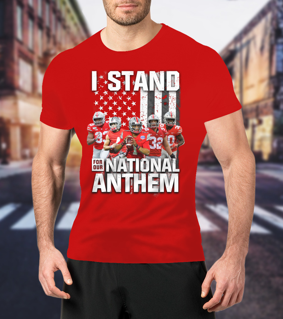 I Stand For Our National Anthem Football Players Flag T-Shirt