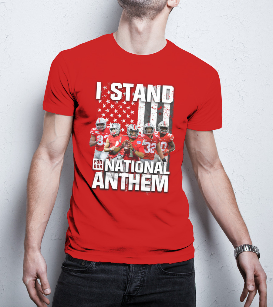 I Stand For Our National Anthem Football Players Flag T-Shirt