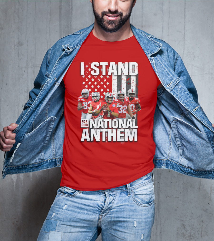 I Stand For Our National Anthem Football Players Flag T-Shirt