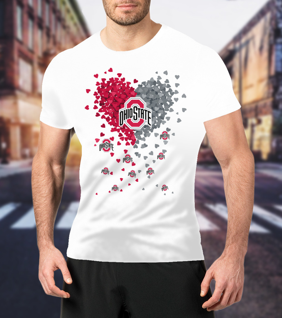 Ohio State Buckeyes Mini Heart Burst T-Shirt
