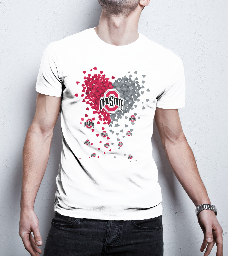 Ohio State Buckeyes Mini Heart Burst T-Shirt
