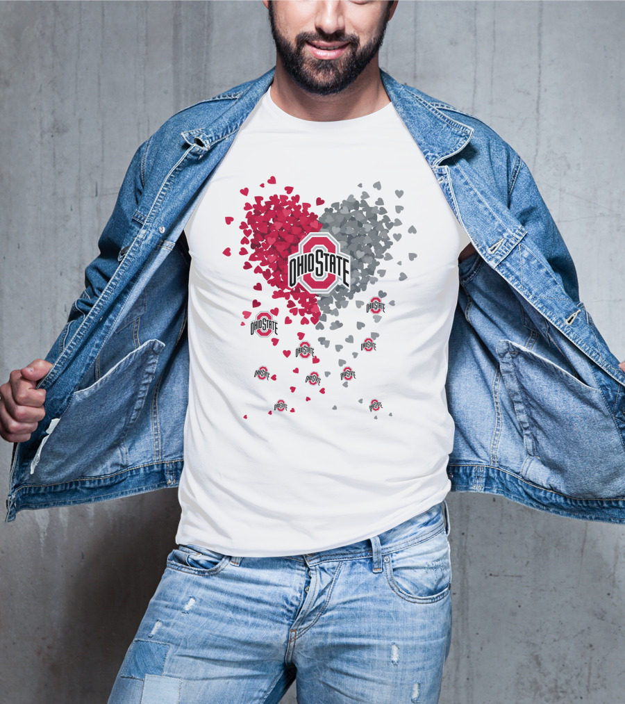 Ohio State Buckeyes Mini Heart Burst T-Shirt
