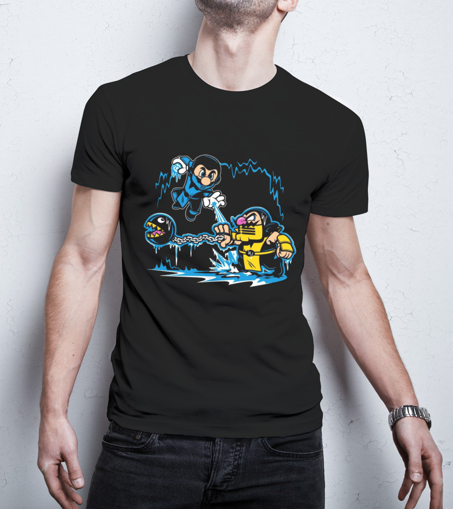 Super Nintendo Subzero Meets Scorpion With Chain Chomp T-Shirt