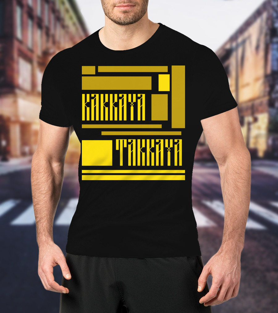 KAKKAYA TAKKAYA Bold Geometric Lettering T-Shirt