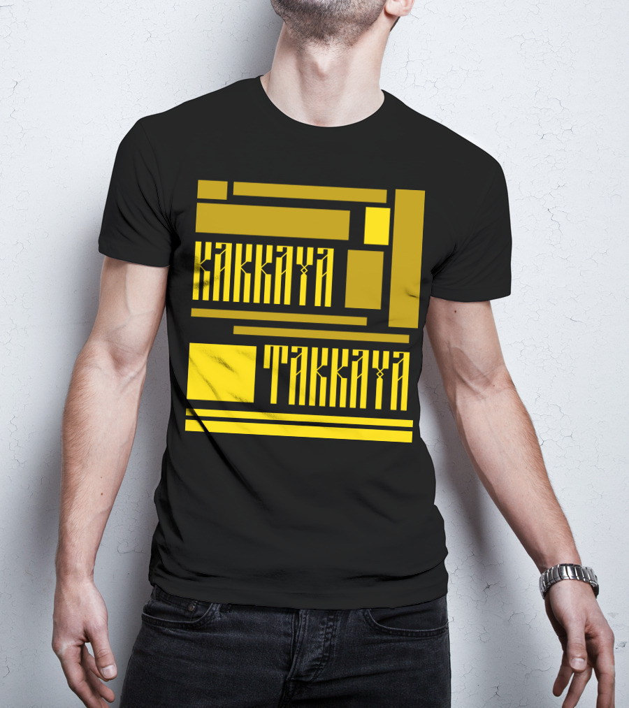 KAKKAYA TAKKAYA Bold Geometric Lettering T-Shirt