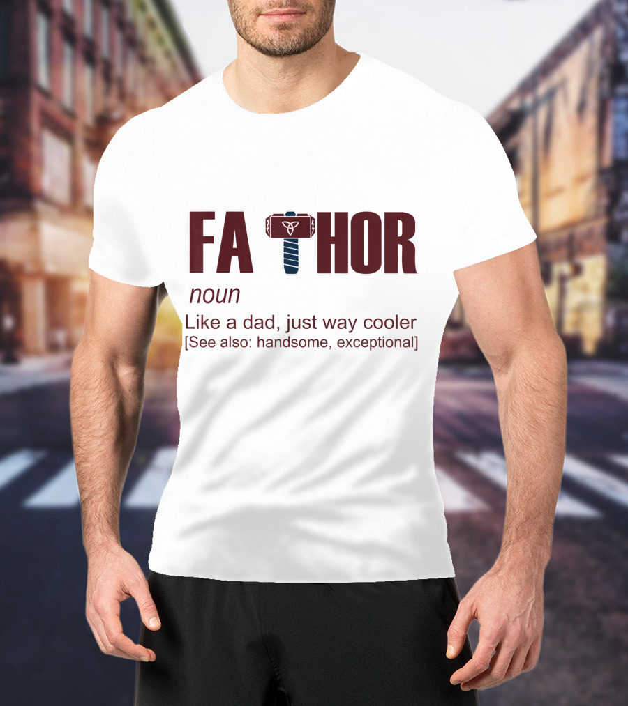 Fathor Father Day Like A Dad Just Way Cooler Hammer T-Shirt